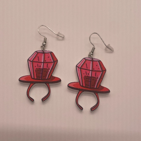 ❤️ FREE Ring Pop Candy Snack Food Chic Girly Cartoon Modern Drop Hippie Earrings - Picture 2 of 5